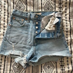 Levi's Light Blue Jean Shorts